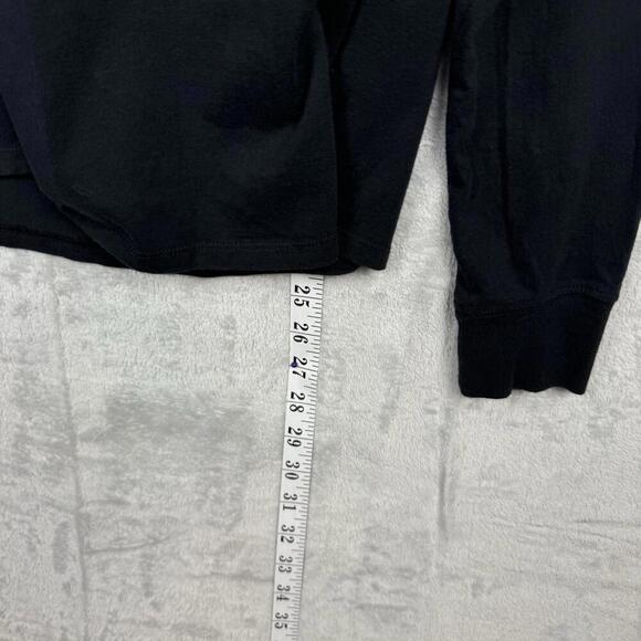 Nike Black Long Sleeve Tee Shirt Swoosh Solo Logo Women Size M Y2K Casual Skate - Picture 3 of 8